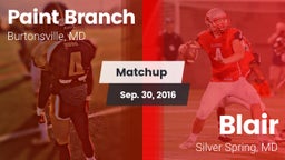 Matchup: Paint Branch vs. Blair  2016