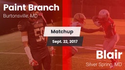 Matchup: Paint Branch vs. Blair  2017