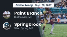 Recap: Paint Branch  vs. Springbrook  2017