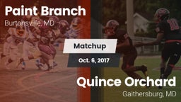 Matchup: Paint Branch vs. Quince Orchard  2017