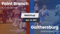 Matchup: Paint Branch vs. Gaithersburg  2017