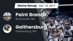 Recap: Paint Branch  vs. Gaithersburg  2017