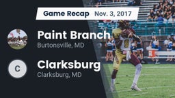 Recap: Paint Branch  vs. Clarksburg  2017
