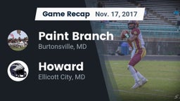 Recap: Paint Branch  vs. Howard  2017