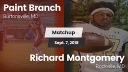 Matchup: Paint Branch vs. Richard Montgomery  2018