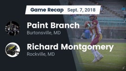 Recap: Paint Branch  vs. Richard Montgomery  2018