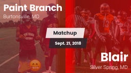 Matchup: Paint Branch vs. Blair  2018