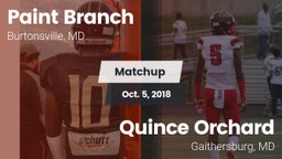 Matchup: Paint Branch vs. Quince Orchard  2018