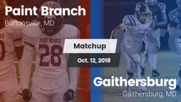 Matchup: Paint Branch vs. Gaithersburg  2018