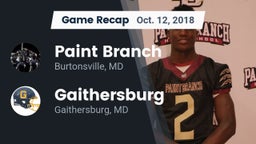 Recap: Paint Branch  vs. Gaithersburg  2018