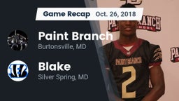 Recap: Paint Branch  vs. Blake  2018