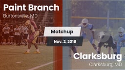 Matchup: Paint Branch vs. Clarksburg  2018