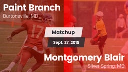 Matchup: Paint Branch vs. Montgomery Blair  2019