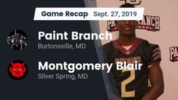 Recap: Paint Branch  vs. Montgomery Blair  2019