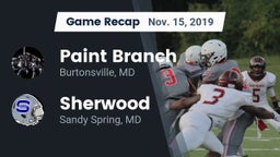 Recap: Paint Branch  vs. Sherwood  2019