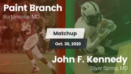 Matchup: Paint Branch vs. John F. Kennedy  2020