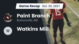Recap: Paint Branch  vs. Watkins Mill  2021
