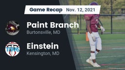 Recap: Paint Branch  vs. Einstein  2021