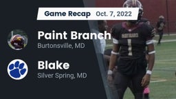 Recap: Paint Branch  vs. Blake  2022