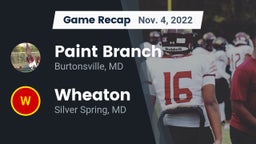 Recap: Paint Branch  vs. Wheaton  2022