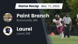 Recap: Paint Branch  vs. Laurel  2022