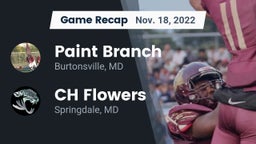 Recap: Paint Branch  vs. CH Flowers  2022