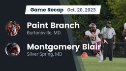Recap: Paint Branch  vs. Montgomery Blair  2023