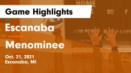 Escanaba  vs Menominee  Game Highlights - Oct. 21, 2021
