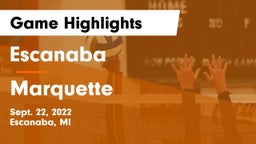 Escanaba  vs Marquette  Game Highlights - Sept. 22, 2022