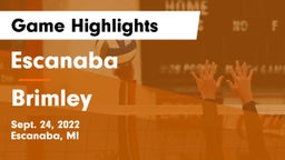 Escanaba  vs Brimley  Game Highlights - Sept. 24, 2022
