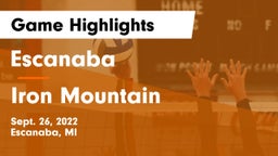 Escanaba  vs Iron Mountain  Game Highlights - Sept. 26, 2022
