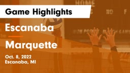 Escanaba  vs Marquette  Game Highlights - Oct. 8, 2022