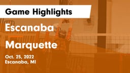 Escanaba  vs Marquette  Game Highlights - Oct. 25, 2022