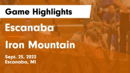 Escanaba  vs Iron Mountain  Game Highlights - Sept. 25, 2023