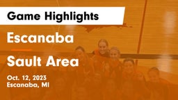 Escanaba  vs Sault Area  Game Highlights - Oct. 12, 2023