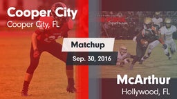 Matchup: Cooper City vs. McArthur  2016