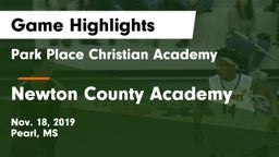 Park Place Christian Academy  vs Newton County Academy Game Highlights - Nov. 18, 2019