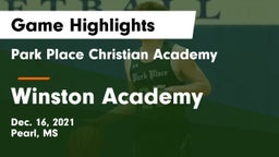 Park Place Christian Academy  vs Winston Academy  Game Highlights - Dec. 16, 2021