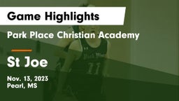 Park Place Christian Academy  vs St Joe Game Highlights - Nov. 13, 2023