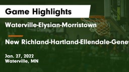 Waterville-Elysian-Morristown  vs New Richland-Hartland-Ellendale-Geneva  Game Highlights - Jan. 27, 2022