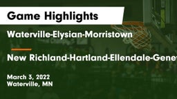 Waterville-Elysian-Morristown  vs New Richland-Hartland-Ellendale-Geneva  Game Highlights - March 3, 2022
