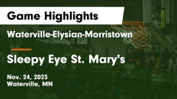 Waterville-Elysian-Morristown  vs Sleepy Eye St. Mary's  Game Highlights - Nov. 24, 2023