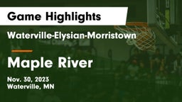 Waterville-Elysian-Morristown  vs Maple River  Game Highlights - Nov. 30, 2023