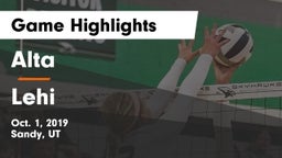 Alta  vs Lehi  Game Highlights - Oct. 1, 2019