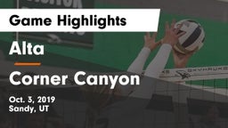 Alta  vs Corner Canyon  Game Highlights - Oct. 3, 2019