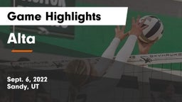 Alta  Game Highlights - Sept. 6, 2022