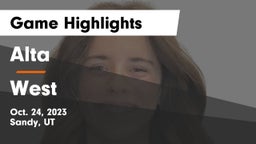 Alta  vs West  Game Highlights - Oct. 24, 2023