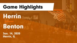 Herrin  vs Benton  Game Highlights - Jan. 14, 2020