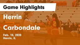 Herrin  vs Carbondale  Game Highlights - Feb. 10, 2020