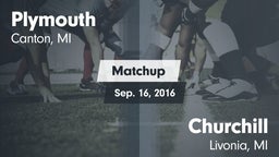 Matchup: Plymouth vs. Churchill  2016